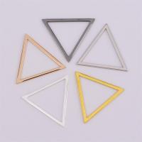 Brass Jewelry Finding, Triangle, plated, hollow, Random Color, nickel, lead & cadmium free, 21mm, 100PCs/Bag, Sold By Bag