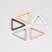 Brass Jewelry Finding, Triangle, plated, hollow, Random Color, nickel, lead & cadmium free, 17mm, 100PCs/Bag, Sold By Bag