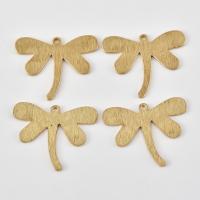 Brass Jewelry Pendants, Dragonfly, brushed, original color, nickel, lead & cadmium free, 26.50x22x0.80mm, Hole:Approx 1mm, 50PCs/Bag, Sold By Bag