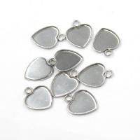 Stainless Steel Pendant Setting, Heart, different size for choice, 20PCs/Bag, Sold By Bag