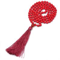 Gemstone Sweater Necklace with Polyamide Tassel & for woman 80mm 6mm Sold Per Approx 32.2 Inch Strand