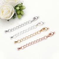 Brass Lobster Claw Cord Clasp, plated, more colors for choice, nickel, lead & cadmium free, 56mm, 10PCs/Bag, Sold By Bag