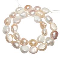Perles nacres baroques de culture d'eau douce , perle d'eau douce cultivée, naturel, couleurs mélangées, 12-13mm, Trou:Environ 0.8mm, Vendu par brin
