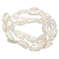 Keishi ferskvandskulturperle Beads, Ferskvandsperle, naturlig, hvid, 15x13mm-20x18mm, Hole:Ca. 0.8mm, Solgt af Strand