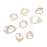 Perles nacres sans trou de culture d'eau douce, perle d'eau douce cultivée, naturel, aucun trou, blanc, 9-12mm, 10PC/sac, Vendu par sac