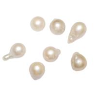 Cultured No Hole Freshwater Pearl Beads, natural, different size for choice, white, 9-10mm,10-11mm, Sold By PC