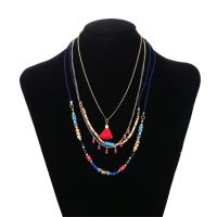 Zinc Alloy smykker halskæde, med Seedbead & Nylon, forgyldt, mode smykker & for kvinde, flere farver til valg, nikkel, bly & cadmium fri, 50-80cm, Solgt af Strand