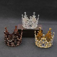Tibetan Style Tiaras, with Crystal, plated, fashion jewelry & for children, more colors for choice, nickel, lead & cadmium free, 60x65mm, Sold By PC