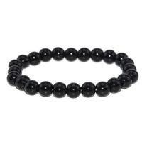 Lava Bracelet, with Abrazine Stone & Black Stone, different materials for choice & Unisex, black, nickel, lead & cadmium free, 8mm, Sold Per 6.7 Inch Strand