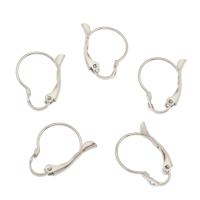 Stainless Steel Hook Earwire, DIY, original color, 13x17x2.70mm, Hole:Approx 1.4mm, 100PCs/Bag, Sold By Bag
