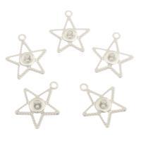 Stainless Steel Pendant Setting, Star, original color, 25.50x30x2.50mm, Hole:Approx 2.7mm, Inner Diameter:Approx 5mm, 100PCs/Bag, Sold By Bag