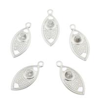 Stainless Steel Pendant Setting, original color, 13.80x30x2.50mm, Hole:Approx 2.3mm, Inner Diameter:Approx 5mm, 100PCs/Bag, Sold By Bag