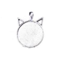 Zinc Alloy Pendant Cabochon Setting plated nickel lead & cadmium free Approx 2mm Inner Approx 25mm Sold By Bag