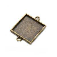 Zinc Alloy Connector Setting Square plated 1/1 loop nickel lead & cadmium free Approx 1mm Inner Approx 25mm Sold By Bag