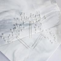 Plastique ABS perle bâton de cheveux, avec fil en laiton, bijoux de mode & fait à la main & pour femme, 9.5x11cm, Vendu par PC