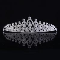 Bridal Tiaras, Tibetan Style, with Crystal, plated, fashion jewelry & wedding gift & for woman, silver color, nickel, lead & cadmium free, 150x45mm, Sold By PC