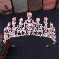 Bridal Tiaras Zinc Alloy with Crystal & Plastic Pearl plated fashion jewelry & wedding gift & for woman nickel lead & cadmium free Sold By PC