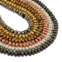 Natürliche Lava Perlen, plattiert, verschiedene Größen vorhanden, keine, Bohrung:ca. 1mm, verkauft von Strang