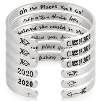 Stainless Steel Cuff Bangle, plated, Unisex & different styles for choice, 6*2mm, Length:8 Inch, 2PCs/Lot, Sold By Lot