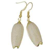 Brass Drop Earring with Shell Shell gold color plated fashion jewelry & for woman nickel lead & cadmium free 49-53mm 13-14x31-32mm Sold By Lot