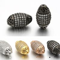 Perles cubes en laiton zircon Micro Pave, Placage, pavé de micro zircon, plus de couleurs à choisir, protéger l'environnement, sans nickel, plomb et cadmium, 10x17mm, Trou:Environ 1.2mm, 5PC/sac, Vendu par sac