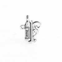 Tibetan Style Pendants, plated, DIY, silver color, nickel, lead & cadmium free, 22*16mm, 10PCs/Bag, Sold By Bag