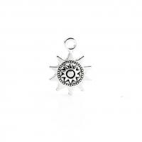 Tibetan Style Pendants, plated, DIY, silver color, nickel, lead & cadmium free, 13*17mm, 10PCs/Bag, Sold By Bag