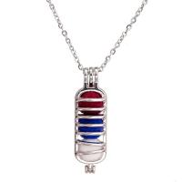 Stainless Steel Floating Locket Necklace, plated, fashion jewelry & for woman, silver color, 40*12mm, Sold Per 19.6 Inch Strand