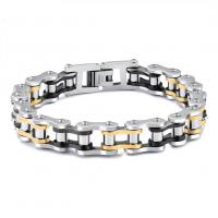 Stainless Steel Jewelry Bracelet, plated, fashion jewelry & for man, Sold Per Approx 8.2 Inch Strand