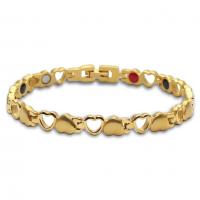سوار مجوهرات الفولاذ المقاوم للصدأ, مطلي, مجوهرات الموضة & للمرأة, الذهب, 7mm, تباع لكل تقريبا 8 بوصة حبلا