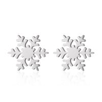 Stainless Steel Stud Earrings, Snowflake, plated, Korean style & for woman, more colors for choice, 50x10mm, 12Pairs/Lot, Sold By Lot