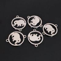 Stainless Steel Connector, polished, 1/1 loop, original color, 1.6x16mm, Hole:Approx 1.6mm, 10PCs/Bag, Sold By Bag