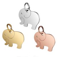 Stainless Steel Animal Pendants, Elephant, more colors for choice, 14x16mm, 10PCs/Lot, Sold By Lot