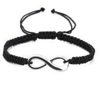 Zinc Alloy Bracelet with Nylon Cord plated Adjustable & for woman nickel lead & cadmium free 140mm Sold By Strand