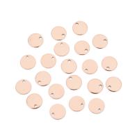 Stainless Steel Pendants Flat Round plated Approx 1mm Sold By Bag