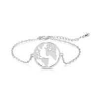 Stainless Steel Jewelry Bracelet 316L Stainless Steel Map plated Unisex & hollow 22mm Sold Per Approx 7.5 Inch Strand