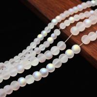 Perles en verre de mode, Rond, Placage coloré, normes différentes pour le choix, blanc, Trou:Environ 1mm, Vendu par lot