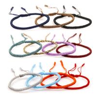 Nylon Cord Bracelets, handmade, Unisex & adjustable & woven pattern, more colors for choice, 5mm, Length:Approx 7.09 Inch, 5Strands/Lot, Sold By Lot