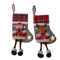 Рождественские праздники Чулки Подарочные носки, ткань, с Губка, разные стили для выбора, 180x340mm, 5/Лот, продается Лот