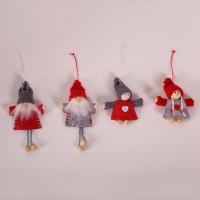 Non-woven Fabrics Christmas Tree Decoration with Caddice & Wood Mini Sold By Lot