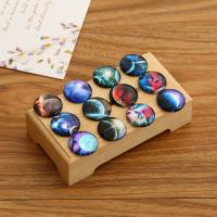 Glass Cabochons, with Paper, time gem jewelry & different size for choice & flat back, mixed colors, 200PCs/Lot, Sold By Lot