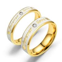 Cubic Zirconia nerezové prst prsten, Nerez, s Cubic Zirconia, á, módní šperky & unisex & různé velikosti pro výběr & různé styly pro výběr, Prodáno By PC
