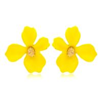Zinc Alloy Stud Earring stainless steel post pin Flower plated fashion jewelry & for woman nickel lead & cadmium free Sold By Lot