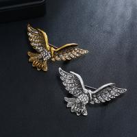 Zinc Alloy Brooches Eagle plated Unisex & with rhinestone nickel lead & cadmium free Sold By Lot