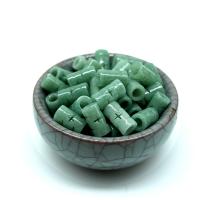 Natural Jadeite Beads, handmade, random style & DIY & hollow, 6x12mm, Hole:Approx 3.8mm, 10PCs/Bag, Sold By Bag