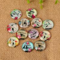 Glass Cabochons, with Paper, time gem jewelry & different size for choice & flat back & mixed, 200PCs/Lot, Sold By Lot