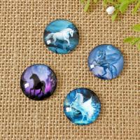Glass Cabochons with Paper time gem jewelry & flat back & mixed 200/Bag Sold By Bag