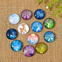 Glass Cabochons, with Paper, time gem jewelry & different size for choice & flat back & mixed, 200PCs/Lot, Sold By Lot
