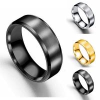 Rustfrit stål fingre Ringe, Stainless Steel, forgyldt, mode smykker & Unisex & forskellig størrelse for valg, flere farver til valg, 8mm, Solgt af PC
