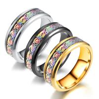 خاتم إصبع الفولاذ المقاوم للصدأ, مطلي, مجوهرات الموضة & للجنسين & حجم مختلفة للاختيار, المزيد من الألوان للاختيار, تباع بواسطة PC